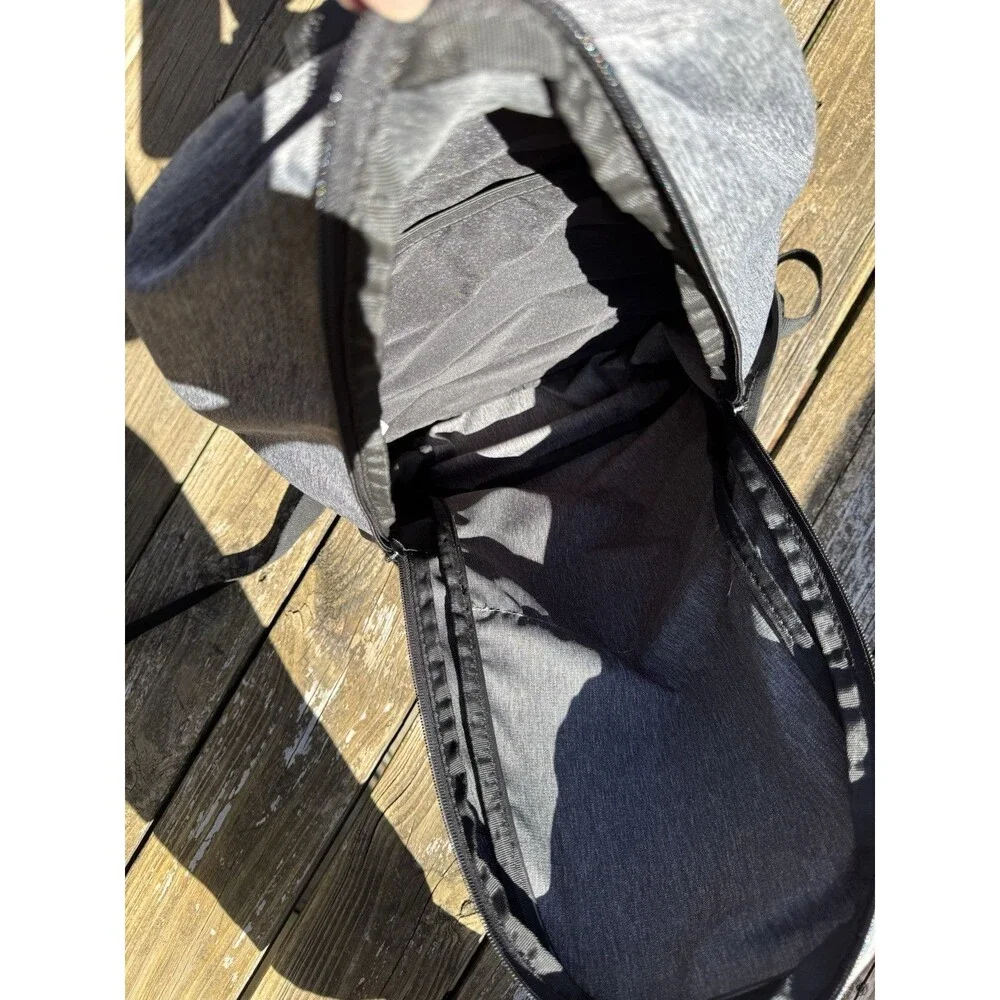 Nike Mens Gray Air Jordan Pockets Adjustable Shoulder Strap Backpack Size L